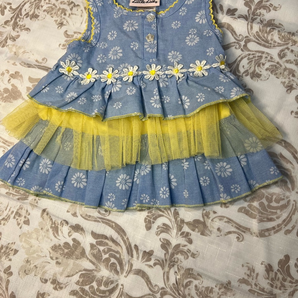 Little Lass~ Bluejean~Daisy~Yellow Tulle~Ruffles~Y2K~Sweet~Summer~Flowers~Beach